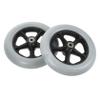Hoement 2pcs Wheelchair Front Replacement Wheels Solid Walker Wheels with Axles for Manual Wheelchairs Durable and Lightweight Design for Smooth Mobility and Easy Installation view 1