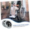 Hoement 2pcs Wheelchair Front Replacement Wheels Solid Walker Wheels with Axles for Manual Wheelchairs Durable and Lightweight Design for Smooth Mobility and Easy Installation view 2