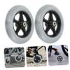 Hoement 2pcs Wheelchair Front Replacement Wheels Solid Walker Wheels with Axles for Manual Wheelchairs Durable and Lightweight Design for Smooth Mobility and Easy Installation view 3