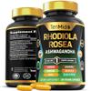Tenmido Rhodiola Rosea Supplement - 8in1 Formula - Combine with Ashwagandha, Turmeric, Berberine, Maca, Chamomile, Green Tea, and Black Pepper - Nutrient Rich - 150 Vegan Capsules view 1