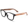 2SeeLife Black Wood Tone Stylish Reading Glasses Rectangular Premium Solid & Sturdy Readers for Men & Women with Spring Hinges and Scratch-Resistant Lenses, Strength 1.00 view 1