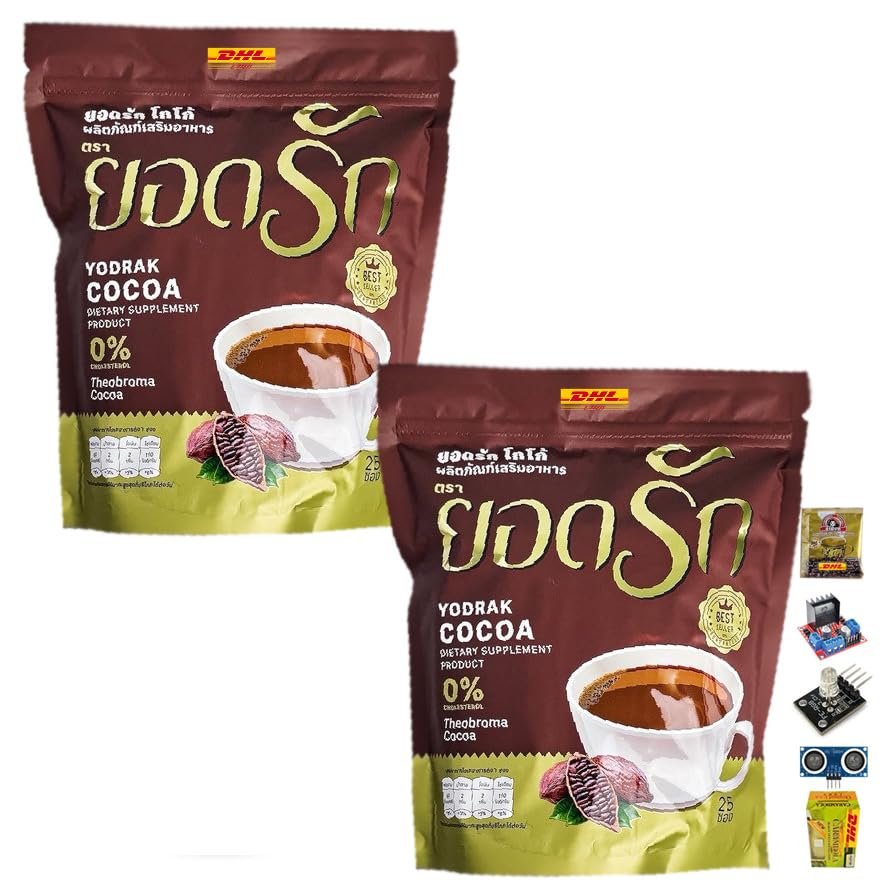 25 Sachets/Pack YodrakCocoa Instant Cocoa Powder 100% Delicious Fruit Snack Mush Mellow By Beautygoodshop [Get Free For You Beauty Gifts]
