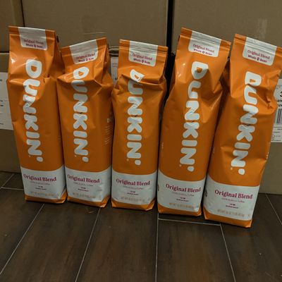 Dunkin' Donuts Whole Bean Coffee 5 x 1 LB Total 5 LB