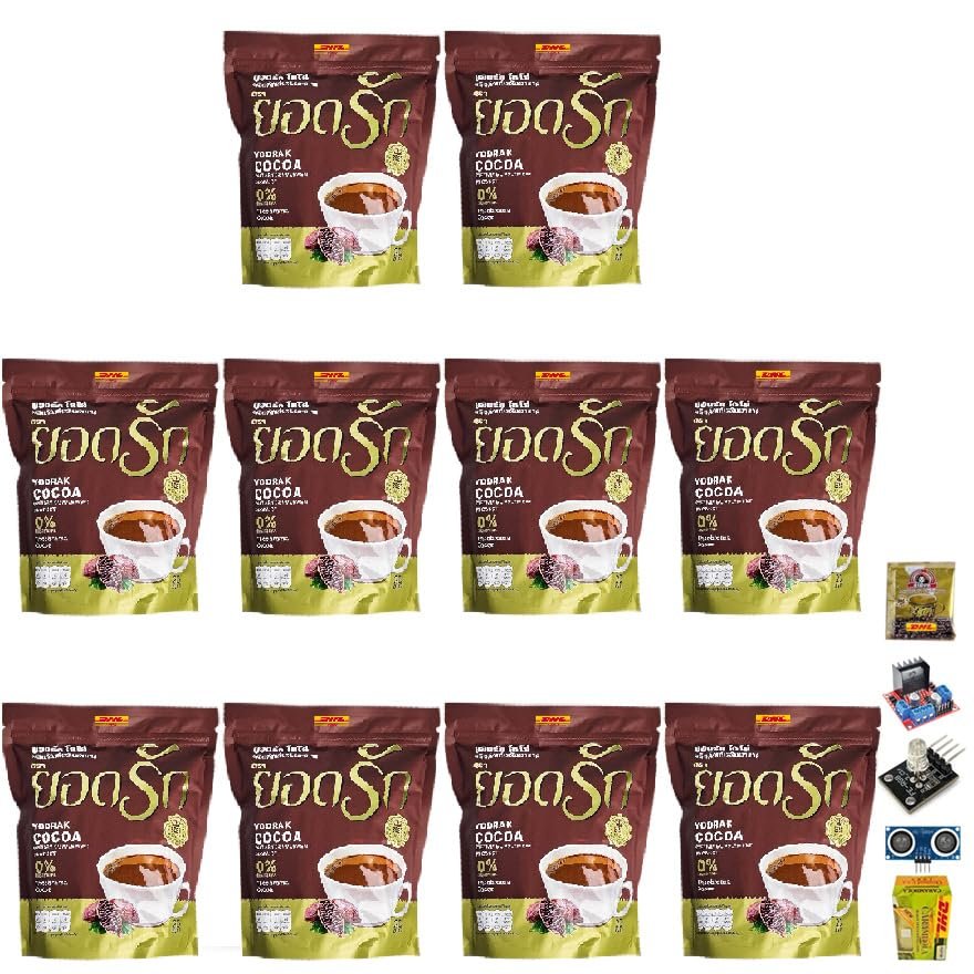 YodrakCocoa 100% Instant Cocoa Powder 25 Sachets/Pack Delicious Fruit Snack Mush Mellow Set 10 No0889789289 By Beautygoodshop [Get Free For You Beauty Gifts]