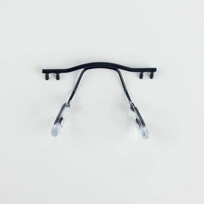 100 Pieces Glasses Nose Pad Arm Metal Frameless Optical Frame Nose Pad Bracket Glasses Accessories(Silver)