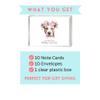 Cathy Wraps Personalized Note Cards with Envelopes, Custom Name Stationery Set for Dog Owners, 10 Folded Blank Thank You Cards for Everyday Use (Pitbull) view 3