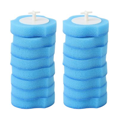 16pcs Toilet Brush Refill Heads, Disposable Water Soluble Cleaner Toilet Brush Refills for Bathroom, Sponge Material