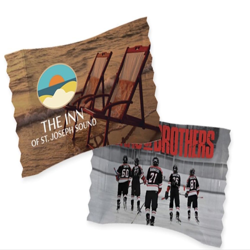 2000-Qty Full Color Process Custom Printed Individually Wrapped Buttermints