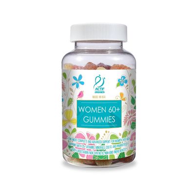 ACTIF Women Age 60+ Gummies with 25+ Advanced Factors, CoQ10, and Probiotics - Non GMO, Made in USA, 90 Count