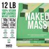 NAKED Vegan Mass - Natural Vegan Weight Gainer Protein Powder - 1,230 Calories, NSF Certified, Non-GMO, Soy & Gluten Free, No Artificial Ingredients - 12LB Bulk - 17 Servings view 3