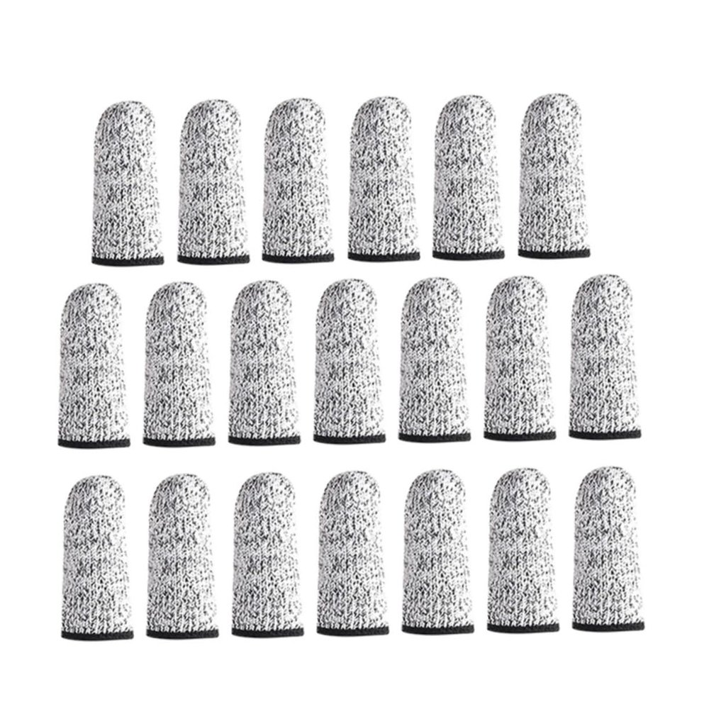 Didiseaon 10pairs Cut Resistant Finger Cots Durable Wear-Resistant Finger Protective Sleeves for Safe Handling for Gardening Crafting and Industrial Use