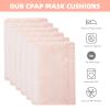 6 Pack Satin CPAP Strap Covers, Universal CPAP Strap Cushions, Comfort CPAP Mask Cushions fit Most CPAP Mask and Headgear can Reducing Red Marks and Pressure Soft Fabric CPAP Cushions for Mask(Pink) view 4