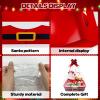 42 Pcs 14 Pack Christmas Baskets for Gifts Empty 8.5" x 10" with Xmas Pull Bows Clear Present Bags, Red Santa Claus Belt Empty Gift Baskets Kit To Fill for Winter Christmas Holiday Party Favors view 3