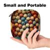 Baseball Ball Background Sanitary Napkin Storage Bag, Portable Menstrual Pad Bag for Teen Girls Tampons Sanitary Pads for Women Ladies view 2
