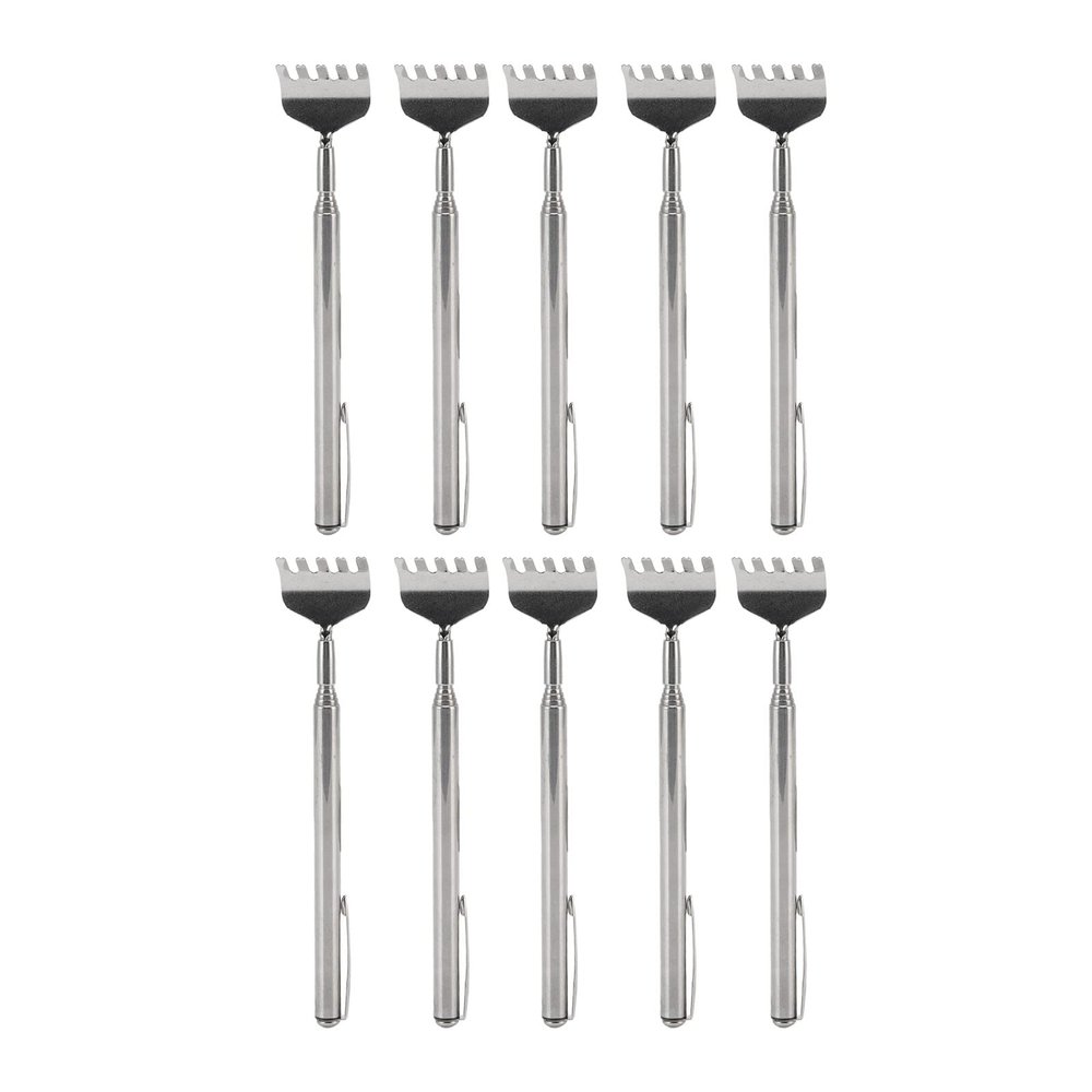 10pack Portable Extendable Back Scratcher,Stainless Steel Telescoping Back Scratcher,Portable Extendable Backscratcher, Back Scratcher Extendable With Pocket Clip For Relieve Itchi