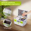ALOSUTR Medication Lock Box with key Lock 14 x8.5x 7.5 inches [Large], First Aid Key Safe Box with Lock, Medical Box Organizer view 3