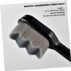 BCOATH 4pcs Micro-Nano Bristle Toothbrushes for Adults Household Care for Sensitive Gums for Travel and Daily Use Includes Flat and Wave Design Black White view 4