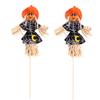balacoo 2Pcs Halloween Scarecrow Decorations Cloth Clay Bamboo Material for Fall Harvest and Thanksgiving Flower Arrangement Home Party Supplies view 1
