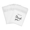 jweemax 100 Pcs Cookie Treat Cellophane Bags with Thank You Printed, Small Clear Plastic Bags Self Sealing Baking Packaging Bags Self Adhesive Candy Favor Bags for Party Favor, 2.75" x 2.75" view 1