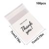 jweemax 100 Pcs Cookie Treat Cellophane Bags with Thank You Printed, Small Clear Plastic Bags Self Sealing Baking Packaging Bags Self Adhesive Candy Favor Bags for Party Favor, 2.75" x 2.75" view 4