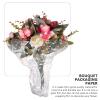 minkissy 100pcs Sturdy Flower Wrapper Paper Cellophane Wrapping Packaging Unique Wrapping view 3