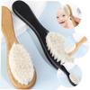 Abaodam 2pcs Boy Girl Hair Brush Soft Wool Brush Cradle Cap for Newborn Boy Girl Hair view 4