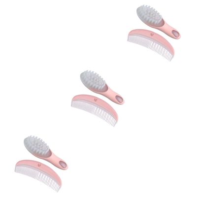 Beatifufu 3sets Hair Brush Comb Newborn Massage Brush Comb Kit Quality Material Static Smooth Hair Accessories Girl