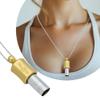 MIKUHOT Anxiety Necklace 528 Hz Breathing Meditation Whistle Mindfulness Device for Stress Relief Calm Meditation Adjusting Breathing Anxiety Relief Necklace, Stress Relief Gift for Men Women-Gold view 2