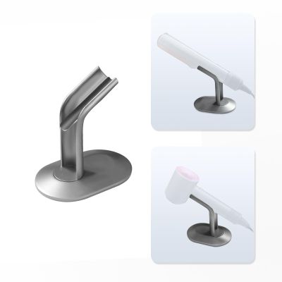 YUYUEMI for Dyson Hair Straightener Hair Dryer Stand Holder,Aluminum Alloy Bracket One-piece Storage Desktop Stand for Dyson HT01 Hair Straightener/HD08 HD15 HD16 Hair Dryer (Grey)
