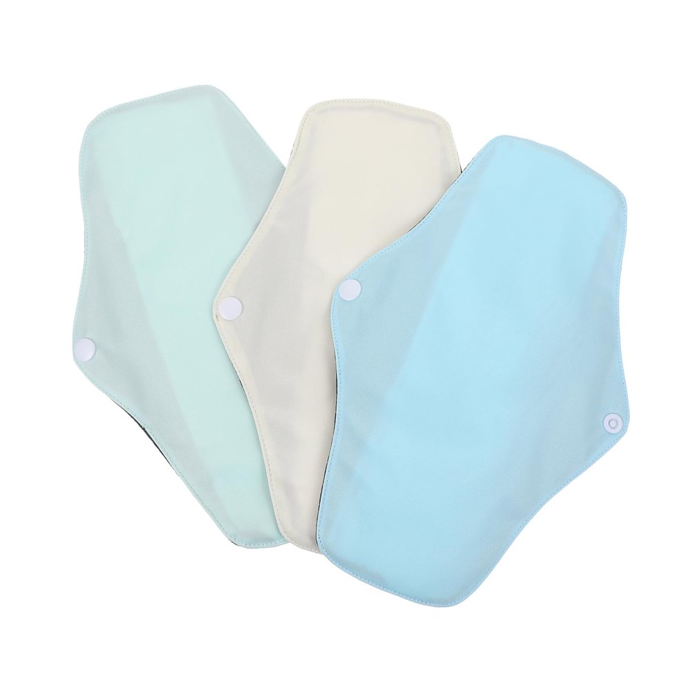 Didiseaon 3pcs Reusable Cloth Menstrual Pads Washable Sanitary Napkins for Heavy Flow Postpartum Care Comfortable Breathable and Eco-Friendly Female Hygiene