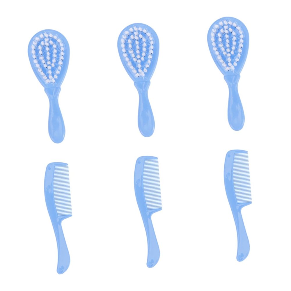 Hoement 3sets Boy Girl Hair Care Comb Dandruff Removal Scalp Brush Safe Gentle for Newborns Bathtub Bathroom Supply Massage Brush for Boys