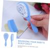 Hoement 3sets Boy Girl Hair Care Comb Dandruff Removal Scalp Brush Safe Gentle for Newborns Bathtub Bathroom Supply Massage Brush for Boys view 3