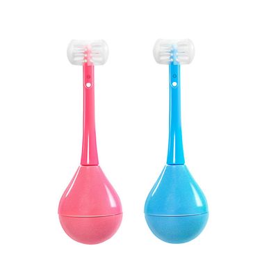 MOLUCKFU 2pcs Ergonomic Handle Boys and Girls Automatic Toothbrush Fine Bristles Travel Toothbrush Boys and Girls