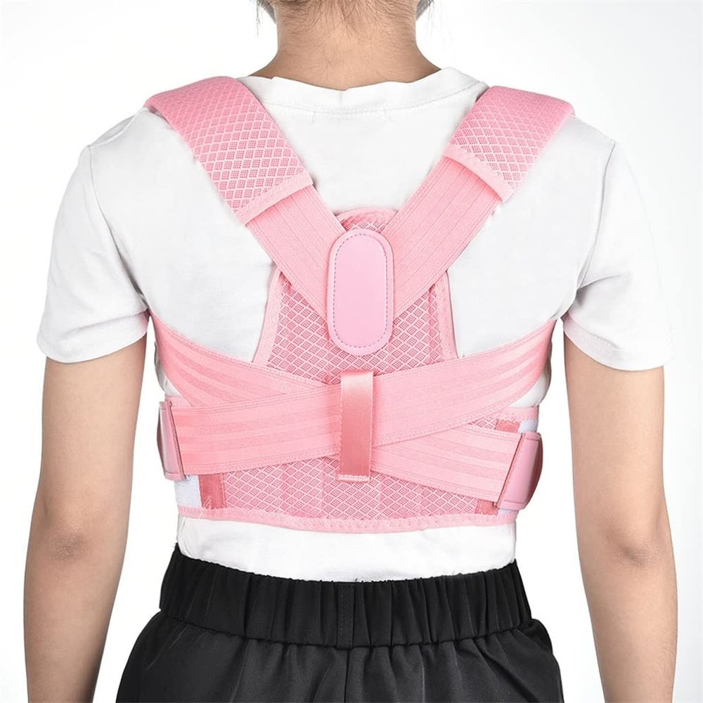 ZUIAI Back Posture Corrector Breathable Shoulder Brace Adjustable Back Support Belt Orthopedic Corset Brace(M Code)