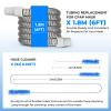 2 PACK Universal Tubing Replacements for CPAP Supplies, 6 Foot Hoses Compatible for Philips Respironics,Resmed Airsense and Most of CPAP, APAP, BiPAP Machine/Mask with Clean Brush view 2