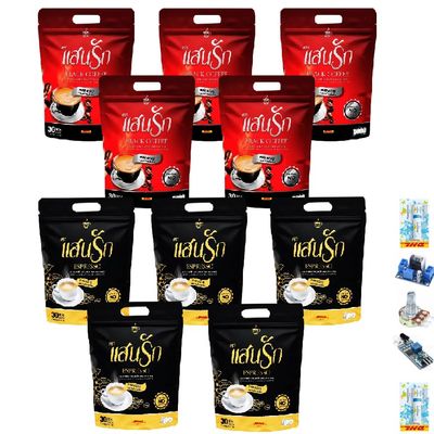 30 Sachets/Pack Fruit Snack Sanrak Black Coffee & Espresso Set 10 Arabica Robusta Delicious Intense Good Shape Set C388 By Thaigiftshop [Get Free Tomato Facial Mask]