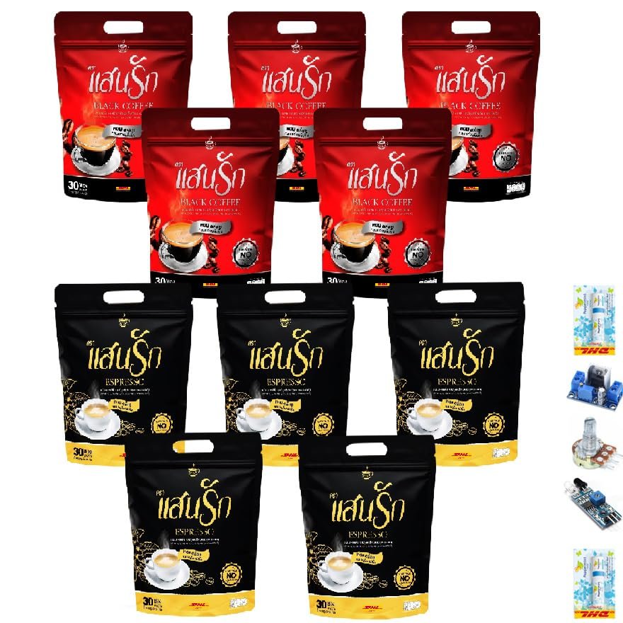 30 Sachets/Pack Fruit Snack Sanrak Black Coffee & Espresso Set 10 Arabica Robusta Delicious Intense Good Shape Set C388 By Thaigiftshop [Get Free Tomato Facial Mask]