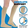 ABSOLUTE SUPPORT Made in USA - Opaque Compression Knee High for Women & Men 20-30mmHg - Cotton Support Stockings for Varicose Veins, Edema, Embolism, Pain Relief - Khaki, X-Large - A105KH4 view 4