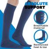 ABSOLUTE SUPPORT Made in USA - Opaque Compression Socks for Women & Men 20-30mmHg - Graduated Compression Knee High for Varicose Veins, Post Surgery, Diabetic, Arthritis - Navy, Small - A105NV1 view 3