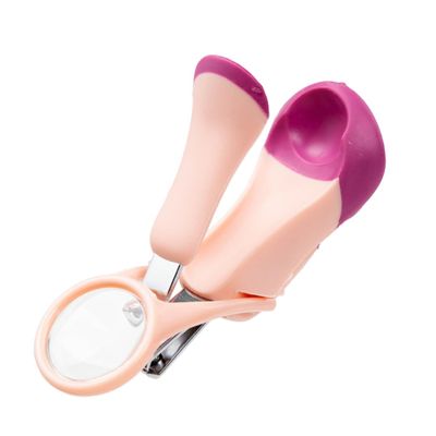Abaodam Boy Girl Nail Clipper with Magnifier Safe Portable Fingernail and Toenail Cutter Durable Design for Easy Nail Care for Newborns and Toddlers Pink Rose Red