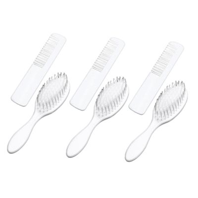Abaodam 3sets Boy Girl Detangling Brush Scalp Massager Comb Newborn Essential Hair Grooming Tool