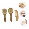 TOVINANNA 3pcs Newborn Hair Brush Set Massage Comb Soft Scalp Massager Boys and Girls Bathing Brush Hair Accessories view 4