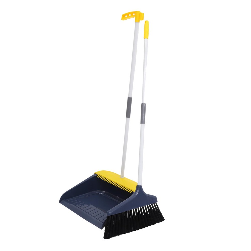 BCOATH 1set Hair Cleaning Broom Dustpan Set Handle for Efficient Floor Cleaning Ergonomic Design Stable Dustpan for Indoor and Outdoor Use
