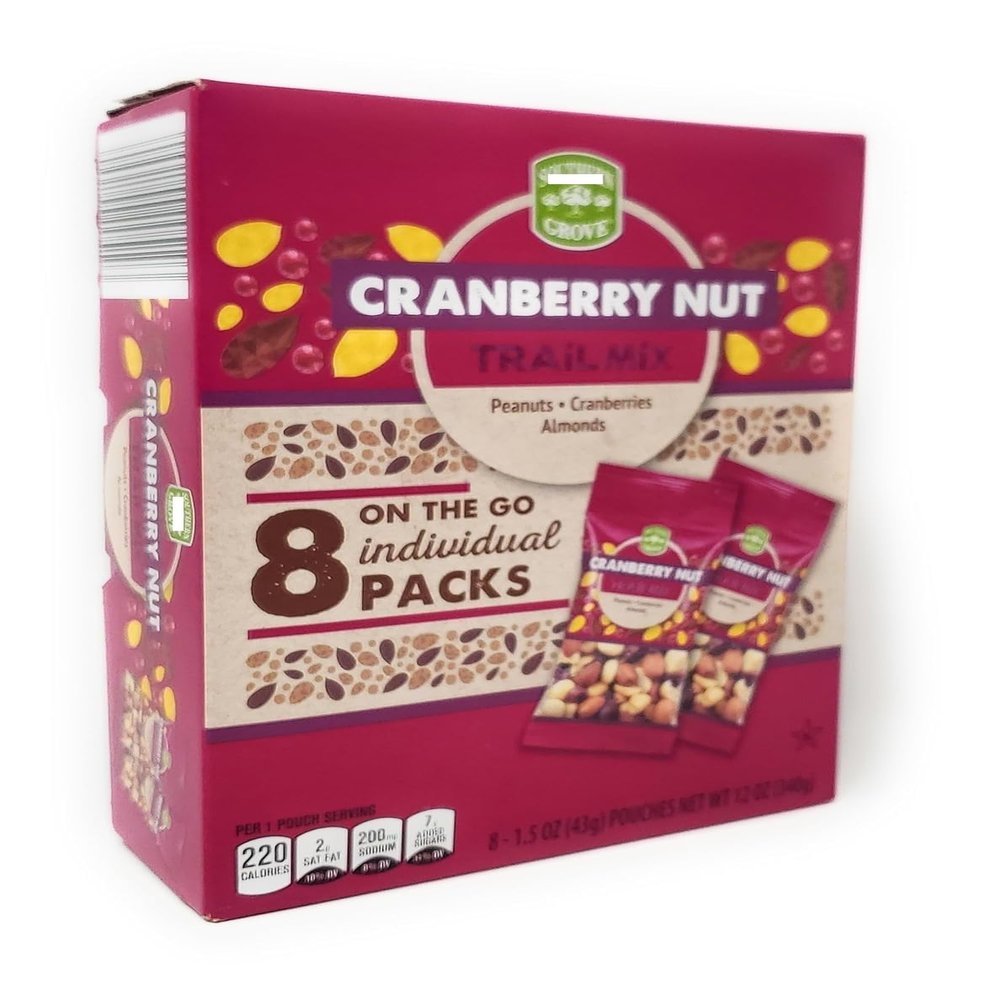 Cranberry Nut Trail Mix | Peanut, Cranberry, Almond | 8 On the Go Individual Packs, 12oz/340g (Pack of 1)