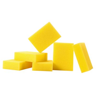 Outanaya 24pcs Yellow Hair Cleaning Sponges Durable Hair Duster Brushes for Barbers Multi-functional Sweep Tool for Cutting and Shaving for Salon and Personal Use