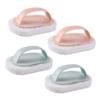 GARVALON 4pcs Cleaning Sponge Brush Plastic Handle for Kitchen and Bathroom Strong Decontamination Lightweight and Easy to Use Light Blue Light Pink view 1