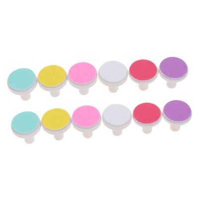 12pcs Nail File Pads for Electric Nail Trimmer Heads Replacement Grinders for Boys and Girls