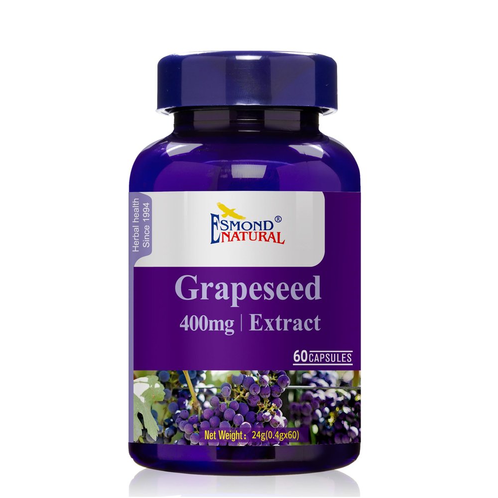 (5 Pack) Esmond Natural: Grapeseed Extract (Helps Maintain Antioxidant Health), GMP, Natural Product Assn Certified, Made in USA - 400mg, 300 Capsules