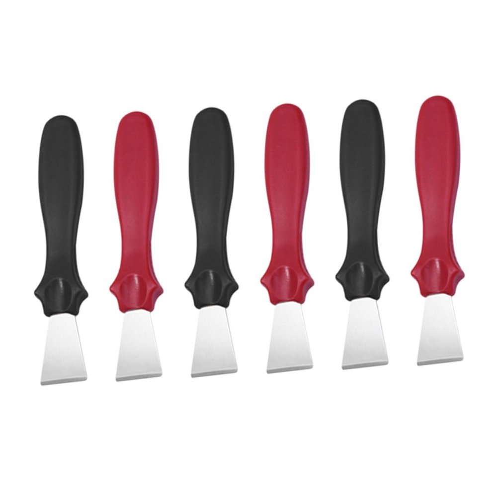MERRYHAPY 6pcs Stainless Steel Decontamination Shovel Ice Fridge Scrapers Cleaning Shovel for Wall Kitchen High Efficiency Ergonomic Handle for Daily Cleaning
