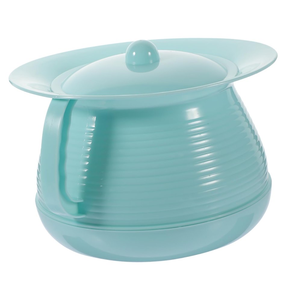 ORFOFE Portable Chamber Pot for Boys and Girls and Adults Covered Urinal Non-Slip Base Easy to Clean Spittoon for Home and Hospital Use for Elderly and Disabled